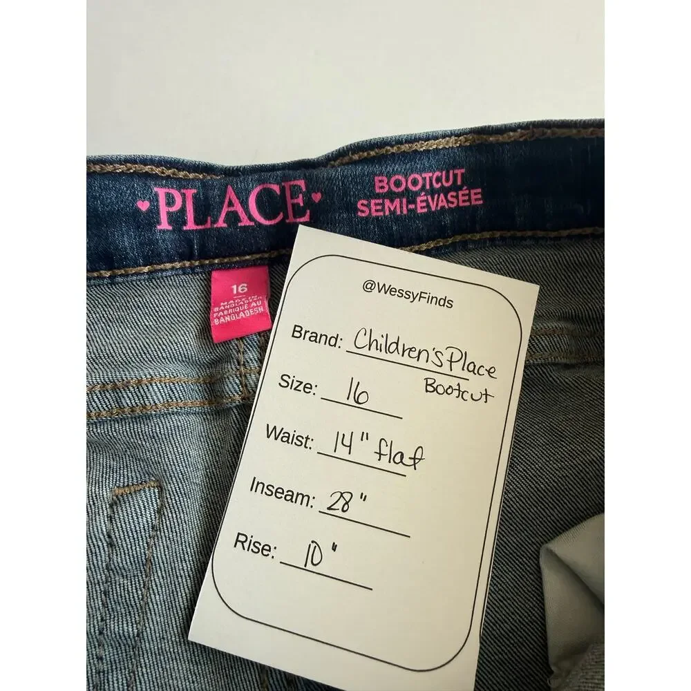 Children's Place Girls Bootcut Jeans Lot of 3 Size 16